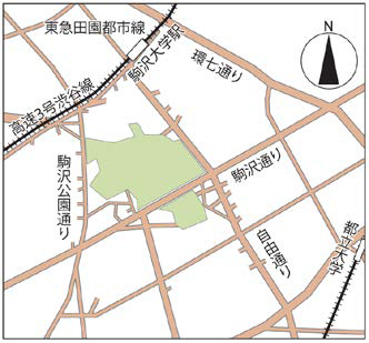 駒沢オリンピック公園への地図