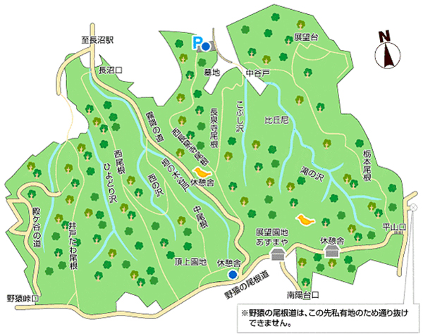 長沼公園内の地図
