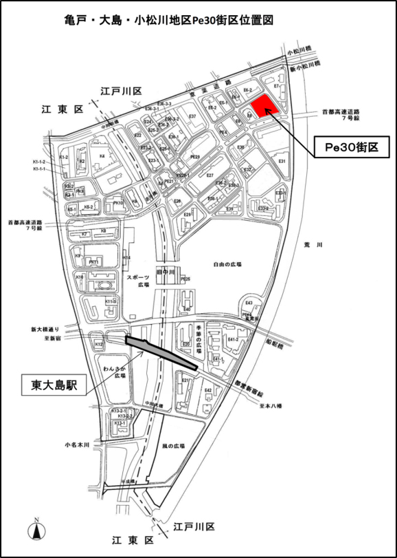 Pe30街区の地図