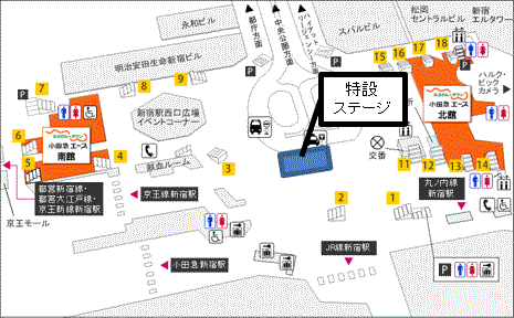 会場への地図