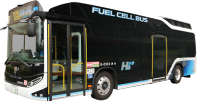 燃料電池バスの写真