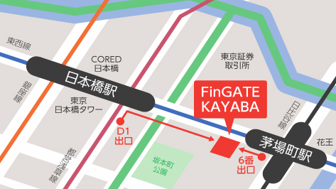 FinGATE KAYABA の地図